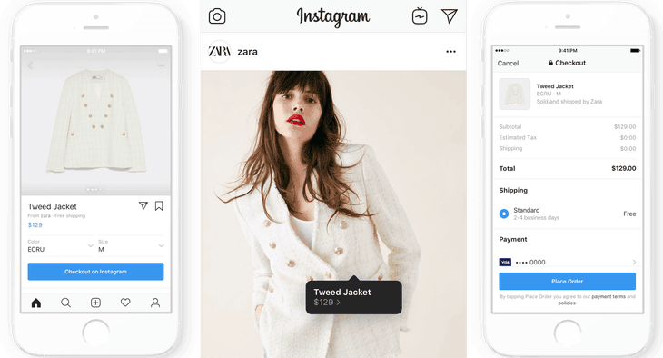 In-App Shopping Zara